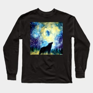 Wolf at Night Long Sleeve T-Shirt